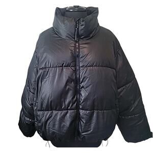 Old Navy Black Quilted Puffer Jacket Women’s 2XL Packable